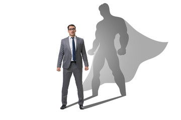 Businessman with aspiration of becoming superhero