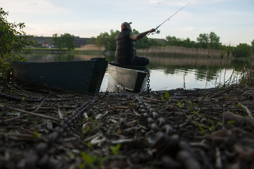 Obraz premium Fishing on the boat