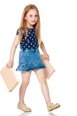 Little girl with a book