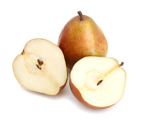 Delicious pears isolated on white