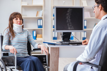 Young woman visiting doctor for medical examination