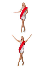 Obraz premium Beauty contest winner isolated on the white