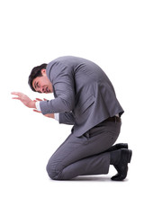 Businessman isolated on the white background