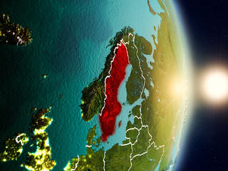 Sweden during sunrise