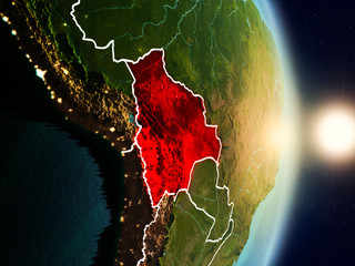 Bolivia during sunrise
