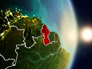 Guyana during sunrise