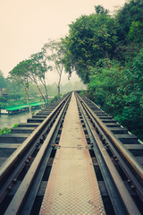 Fototapeta na wymiar Death Railway at Kanchanaburi province Thailand.
