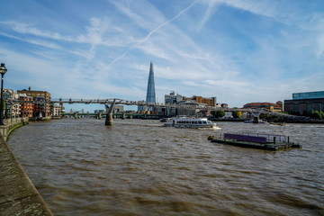 The Thames River in London is a great way to see the city on a relaxing boat ride.