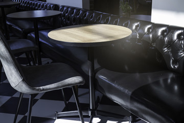 Fototapeta na wymiar Furniture set in hipster cafe