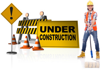 Fototapeta premium Concept of under construction for your webpage