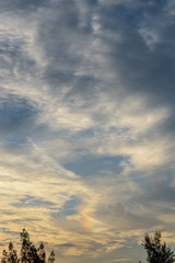Iridescent cloud