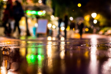 Rainy streets of the French city of Menton