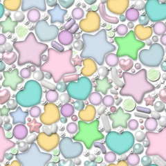 Seamless beautiful design pearl beads pattern