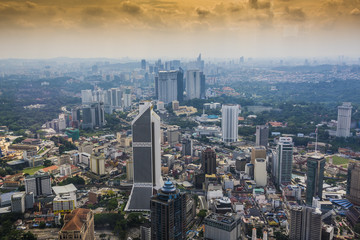 View of buildings in the city of Kuala Lumpur Malaysia