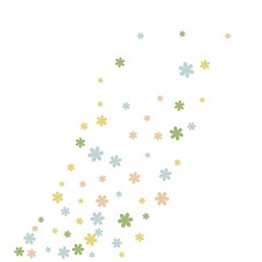 Delicate Floral Pattern with Simple Small Flowers for Greeting Card or Poster. Naive Daisy Flowers in Primitive Style. Vector Background for Spring or Summer Design.
