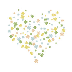 Delicate Floral Pattern with Simple Small Flowers for Greeting Card or Poster. Naive Daisy Flowers in Primitive Style. Vector Background for Spring or Summer Design.
