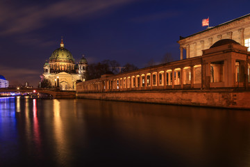 Fototapeta na wymiar Berlin Cathedral , Berliner Dom at night, Berlin ,Germany