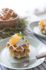 果物のシンプルなワッフル