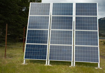 Twelve Solar Panels in Tierra del Fuego National Park in Argentina
