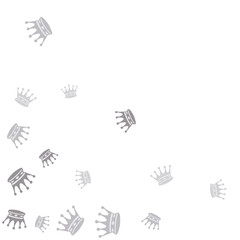 Elegant vector background with colored crowns. Simple gentle template for the card, invitation, printing. Fashionable decoration with beautiful crowns.