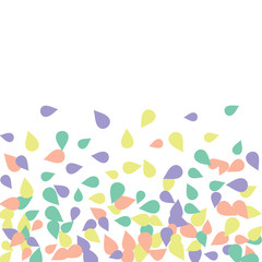 Bright spring background with colored petals. Simple gentle template for the card, invitation, printing. Fashionable decoration with beautiful petals.