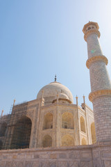 Fototapeta premium Taj Mahal, 1 of 7 wonders of the world in close-up.
