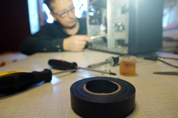 Repair of computers at home.