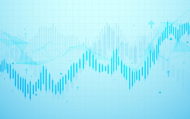 Stock market chart. Business graph background