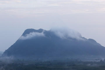 Mountain with fog - 193768953