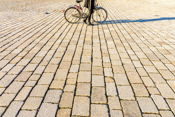 bike on the pavement