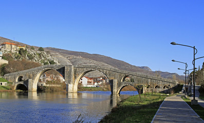 Fototapeta na wymiar Arslanagic Bridge in Trebinje, Bosnia and Herzegovina