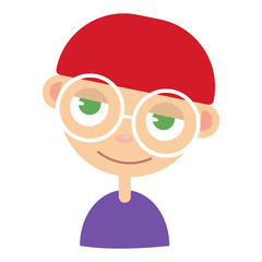 A young student is having a pleasant dream while asleep