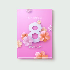 8 of March holiday cover or postcard design.