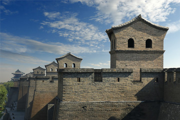 Wall, fortification of the old city  of  Pingyao ,Shanxi ,China