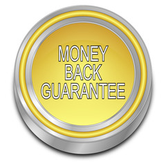 Money back Guarantee button - 3D illustration