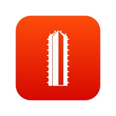 Cactus plant icon digital red