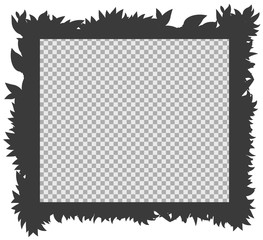 Border template with silhouette grass