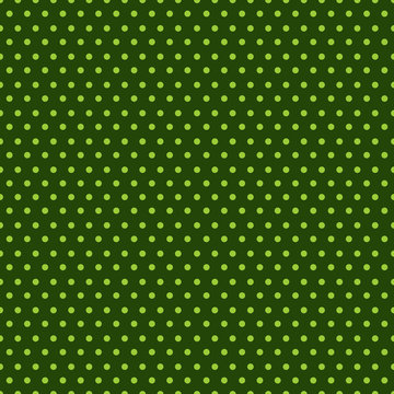 Abstract Green Dotted Seamless Pattern Ornament Background For Patrick Day Holiday Vector Illustration