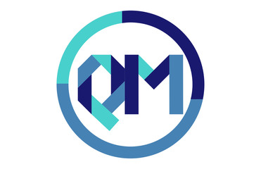 QM Global Circle Ribbon letter Logo