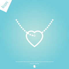 Pendant with heart line icon
