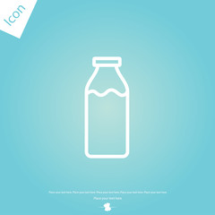 Bottle of milk line icon