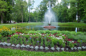 Small fountain in the park.