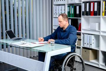 disabled business in wheelchair