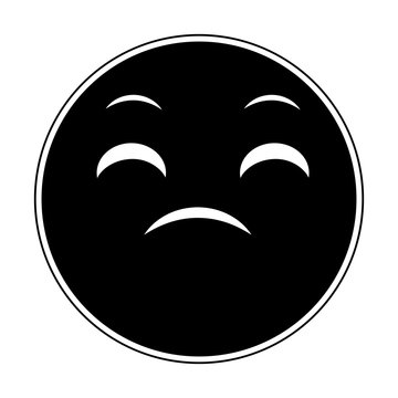 silhouette disappointed face gesture emoji expression