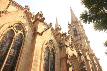 Fototapeta na wymiar Sacred Heart Cathedral in Guangzhou, China