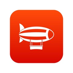 Striped dirigible icon digital red