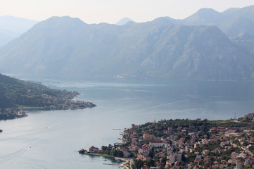 Fototapeta premium A view of Kotor Bay, Montenegro