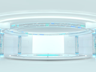 Abstract modern architecture background. 3D rendering