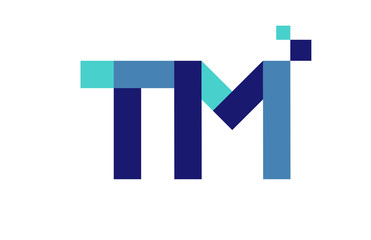 TM Digital Ribbon Letter Logo