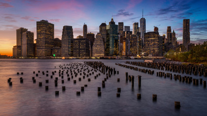 New York bei Sonnenuntergang